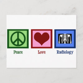 Peace Love Radiology Briefkaart