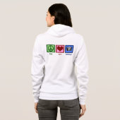Peace Love Radiology Hoodie (Achterkant volledig)