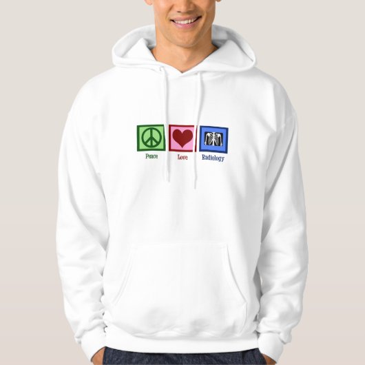 Peace Love Radiology Hoodie (Voorkant)