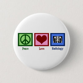 Peace Love Radiology Ronde Button 5,7 Cm