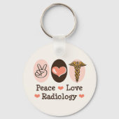Peace Love Radiology Sleutelhanger (Voorkant)