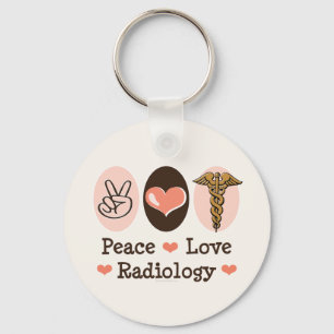 Peace Love Radiology Sleutelhanger