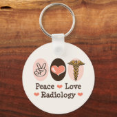 Peace Love Radiology Sleutelhanger (Voorkant)