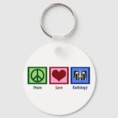 Peace Love Radiology Sleutelhanger (Voorkant)