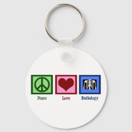 Peace Love Radiology Sleutelhanger
