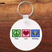 Peace Love Radiology Sleutelhanger (Achterkant)