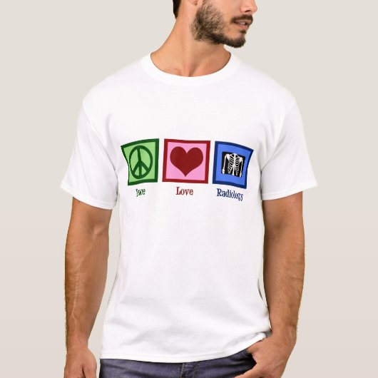 Peace Love Radiology T-shirt (Voorkant)