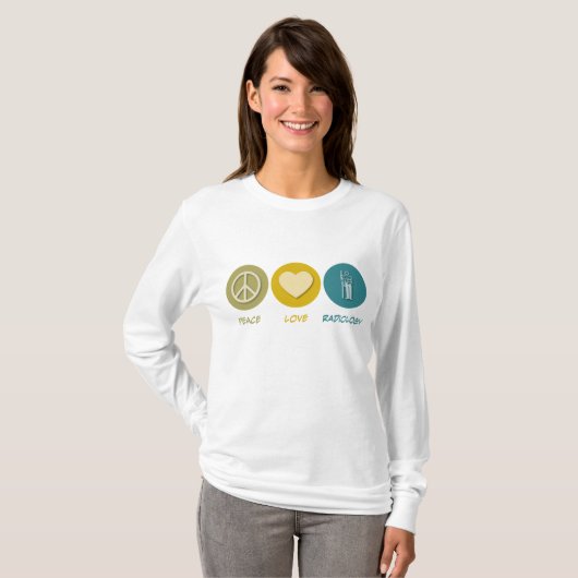 Peace Love Radiology T-shirt (Voorkant volledig)