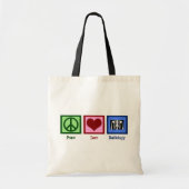 Peace Love Radiology Tote Bag (Voorkant)