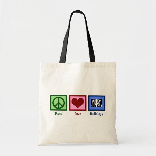 Peace Love Radiology Tote Bag (Voorkant)