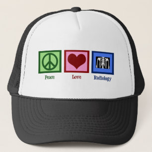 Peace Love Radiology Trucker Pet