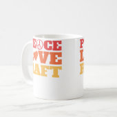 Peace Love Raft - Rivier Raften Koffiemok (Voorkant links)