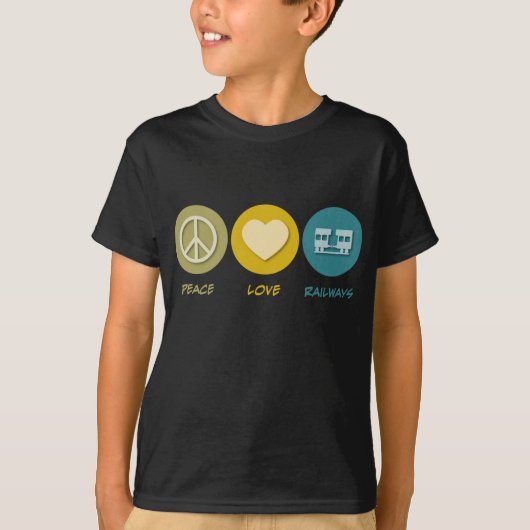Peace Love Railways T-shirt (Voorkant)