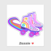 Peace Love  Rainbow Roller Schaats Sticker (Vel)