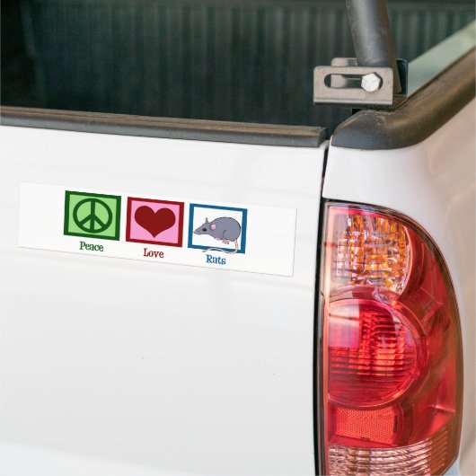 Peace Love Rats Bumpersticker (Op Truck)