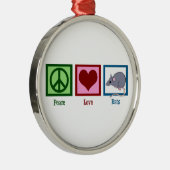 Peace Love Rats Metalen Ornament (Rechts)