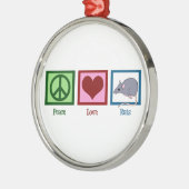 Peace Love Rats Metalen Ornament (Links)