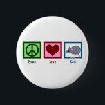 Peace Love Rats Ronde Button 5,7 Cm<br><div class="desc">Een vredesteken,  hart en een rat. Ik hou van mijn schattige huisrat.</div>