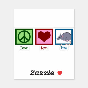 Peace Love Rats Sticker