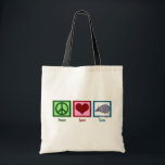 Peace Love Rats Tote Bag<br><div class="desc">Een vredesteken,  hart en een rat. Ik hou van mijn schattige huisrat.</div>