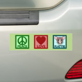 Peace Love Rattie Bumpersticker (Op auto)