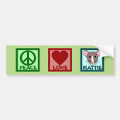 Peace Love Rattie Bumpersticker (Voorkant)