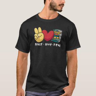 Peace Love Read Books T-shirt