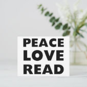 Peace Love Read Briefkaart (Staand voorkant)