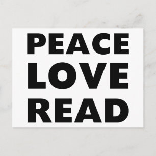 Peace Love Read Briefkaart