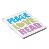 Peace Love Read Notitieblok (Schuin)