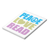 Peace Love Read Notitieblok (Linkerzijde)