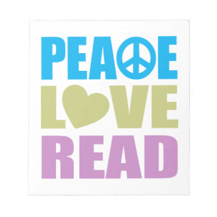 Peace Love Read Notitieblok