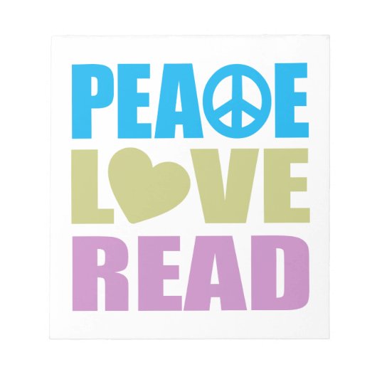 Peace Love Read Notitieblok (Voorkant)