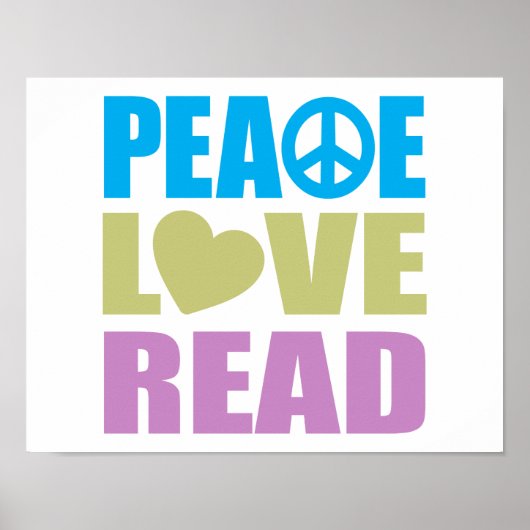 Peace Love Read Poster (Voorkant)