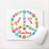 Peace Love Reading Muismat (Met muis)