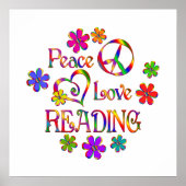 Peace Love Reading Poster (Voorkant)