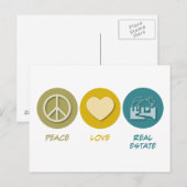 Peace Love Real Estate Briefkaart (Voorkant / Achterkant)