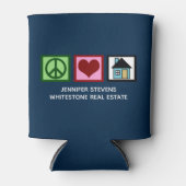 Peace Love Real Estate Custom Realtor Blikjeskoeler (Voorkant)