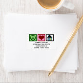 Peace Love Real Estate Cute Custom Realtor Adres Etiket (Insitu)