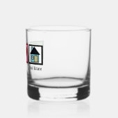 Peace Love Real Estate Cute Custom Realtor Whisky Glas (Links)
