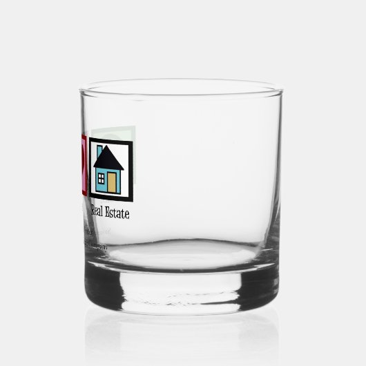 Peace Love Real Estate Cute Custom Realtor Whisky Glas (Links)