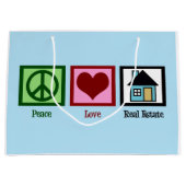Peace Love Real Estate Groot Cadeauzakje (Voorkant)