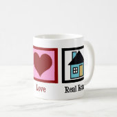 Peace Love Real Estate Koffiemok (Voorkant rechts)