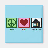 Peace Love Real Estate Magneet (Voorkant)