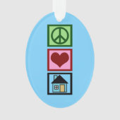 Peace Love Real Estate Ornament (voorkant)