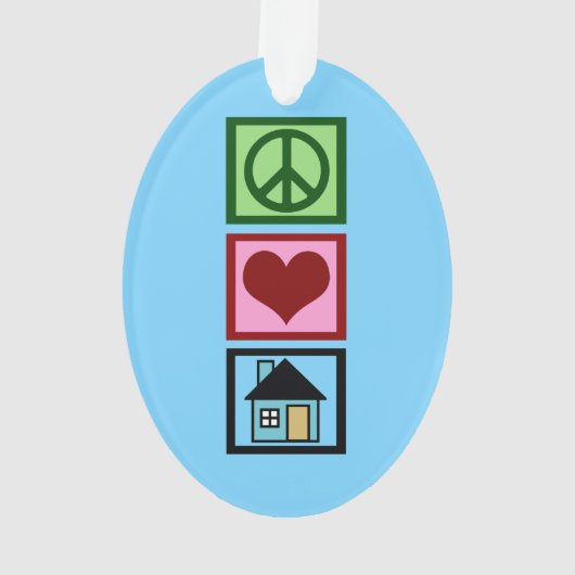 Peace Love Real Estate Ornament (achterkant)