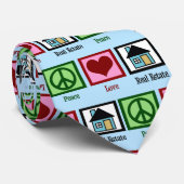 Peace Love Real Estate Realtor Stropdas (Opgerold)
