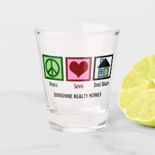 Peace Love Real Estate Shot Glas
