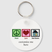 Peace Love Real Estate Sleutelhanger (Achterkant)