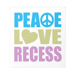 Peace Love Recess Notitieblok